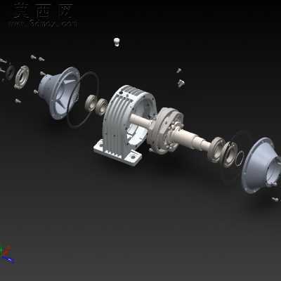 行星传动齿轮箱含爆炸图 3D模型
