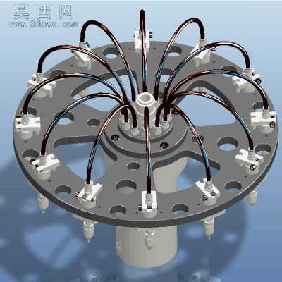 转盘转塔结构图取料转盘 3D模型