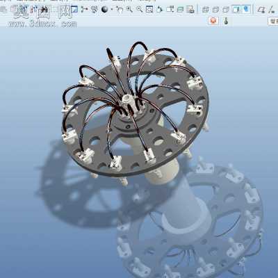 转盘转塔结构图取料转盘 3D模型