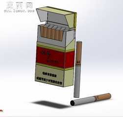solidworks模型:一盒香烟 3D模型