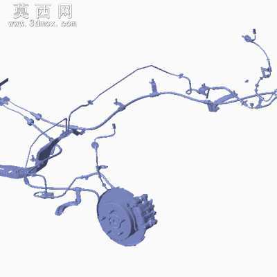 汽车刹车系统汽车制动系统 3D模型