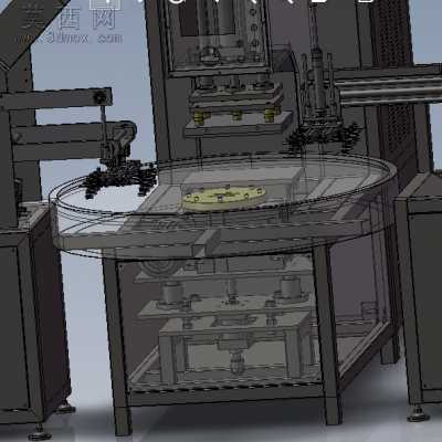 自动转盘式高频吸塑包装机 3D模型