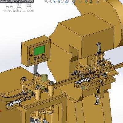 微电机RE260拉咀三撞机冲孔翻孔冲压 3D模型