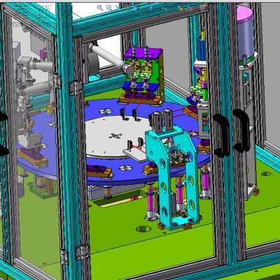 转盘式多工位检测压装机 3D模型