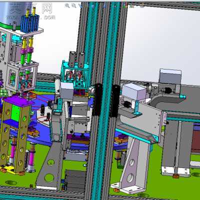 转盘式多工位检测压装机 3D模型