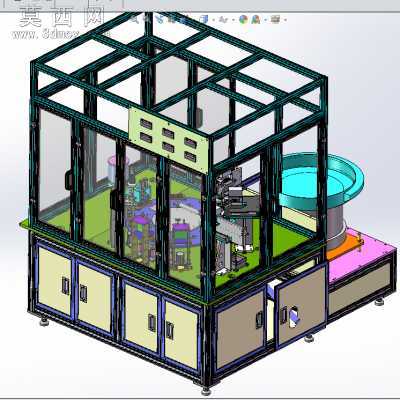 转盘式多工位检测压装机 3D模型