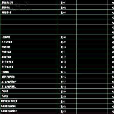 某多层住宅拆迁安置房建筑施工图-6+1层2400平21张CAD图 CAD图纸