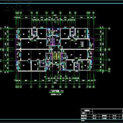 某多层住宅拆迁安置房建筑施工图-6+1层2400平21张CAD图 CAD图纸