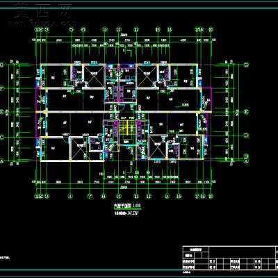 某多层住宅拆迁安置房建筑施工图-6+1层2400平21张CAD图 CAD图纸