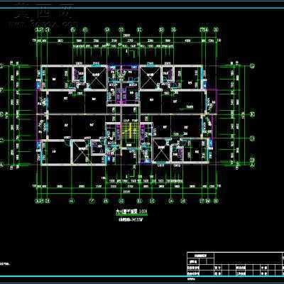 某多层住宅拆迁安置房建筑施工图-6+1层2400平21张CAD图 CAD图纸
