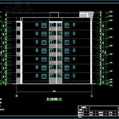 某多层住宅拆迁安置房建筑施工图-6+1层2400平21张CAD图 CAD图纸