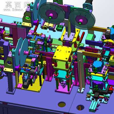 手机FFC软排线自动热压裁剪剥皮上锡全自动生产线 3D模型