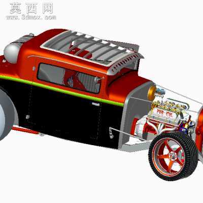 福特EcoBoost Hot Rod经典老爷车 3D模型