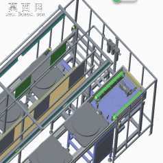 单层倍速链组装线 3D模型
