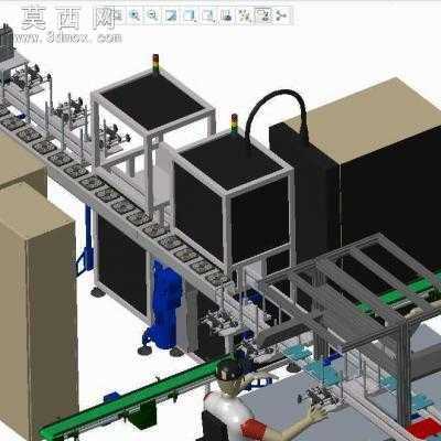 零部件类包装流水线设备 3D模型
