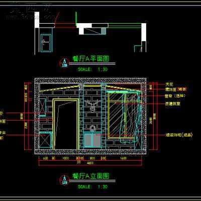 某跃层样板房田园风格装饰施工图-约400平88张CAD图2张效果图 CAD图纸