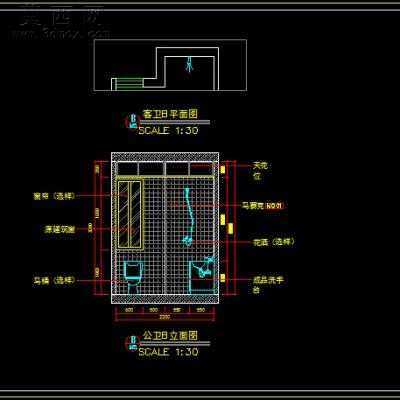 某跃层样板房田园风格装饰施工图-约400平88张CAD图2张效果图 CAD图纸