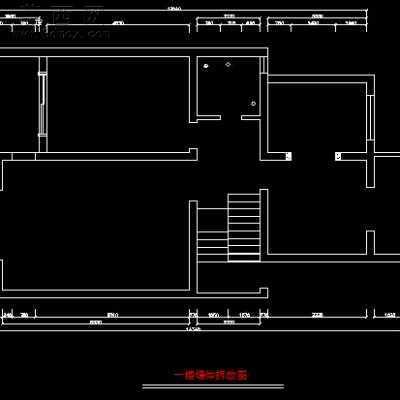 某复式住宅装饰施工图-210平27张CAD图4张效果图 CAD图纸