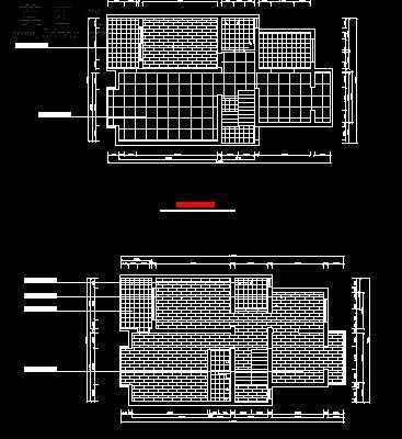 某复式住宅装饰施工图-210平27张CAD图4张效果图 CAD图纸
