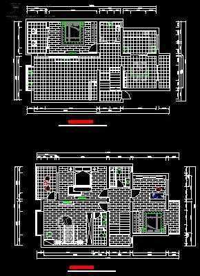 某复式住宅装饰施工图-210平27张CAD图4张效果图 CAD图纸