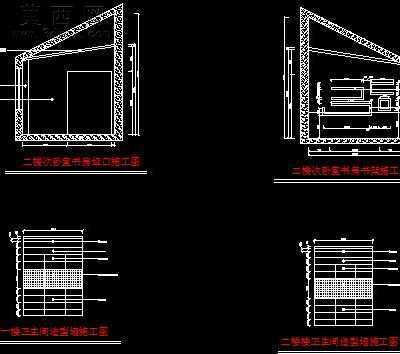 某复式住宅装饰施工图-210平27张CAD图4张效果图 CAD图纸