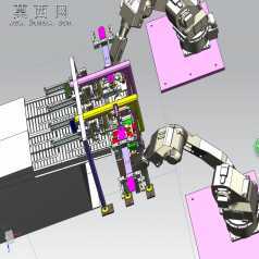机械手电池组装生产线 3D模型