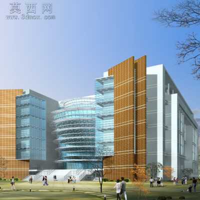 某学院图书馆建筑设计方案及施工图-8层23900平9张CAD图4张效果图 CAD图纸