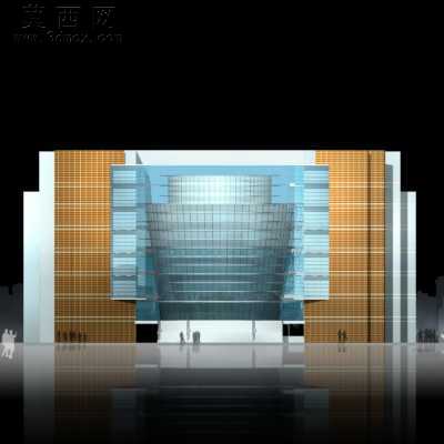 某学院图书馆建筑设计方案及施工图-8层23900平9张CAD图4张效果图 CAD图纸