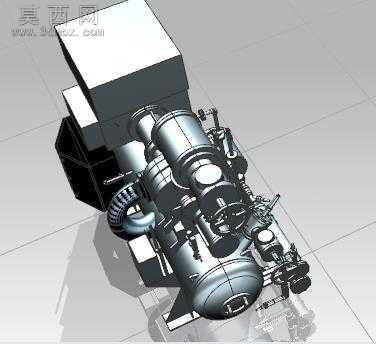 螺杆压缩机 3D模型