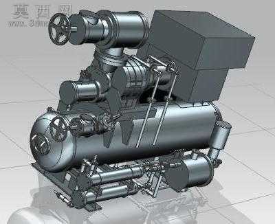 螺杆压缩机 3D模型