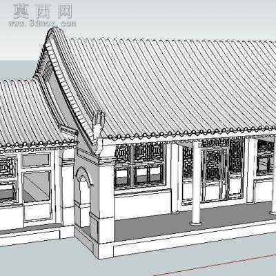 四合院正房精致模型 3D模型