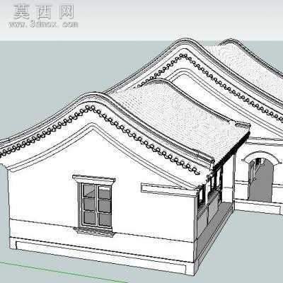 四合院正房精致模型 3D模型