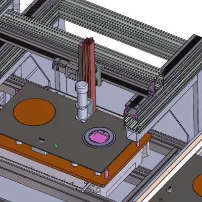 灶具三轴机械手流水线自动涂胶工作站 3D模型