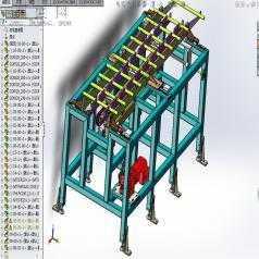 摇杆式步进料道 3D模型