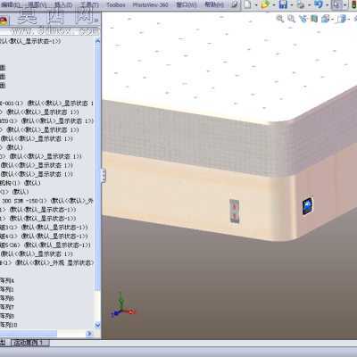 智能调软硬床垫 3D模型