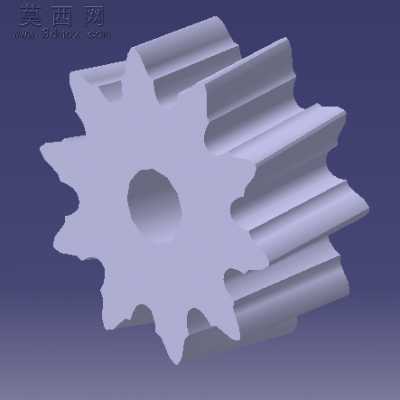 双圆弧齿轮 3D模型