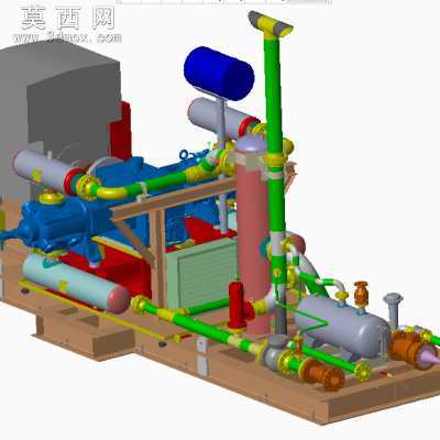燃料气体增压泵 3D模型