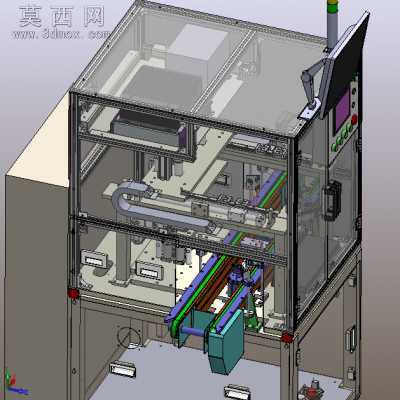 车载马达前端齿轮检测设备 3D模型