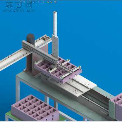 机械手全自动装盘机机械手自动料盘摆放设备 3D模型