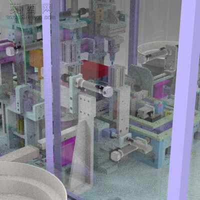 光纤连接器自动组装测试插针自动化设备 3D模型