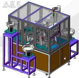 光纤连接器自动组装测试插针自动化设备 3D模型