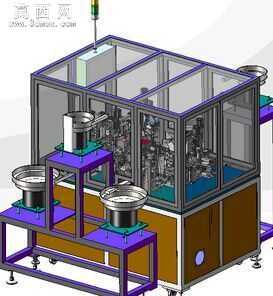 光纤连接器自动组装测试插针自动化设备 3D模型