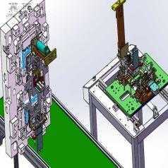 手机预埋钢片机自动放片机 3D模型