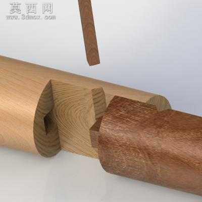 明式楔钉榫 3D模型