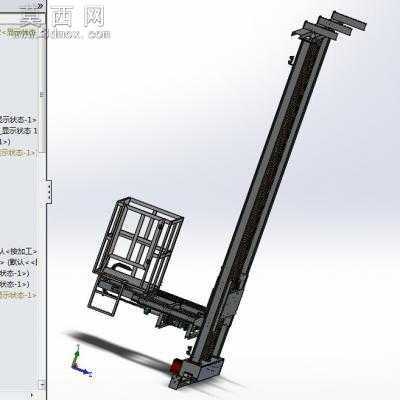 涂装线三维升降台车丝杠升降装置 3D模型