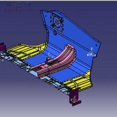 汽车前围板和前围板夹具总成 3D模型