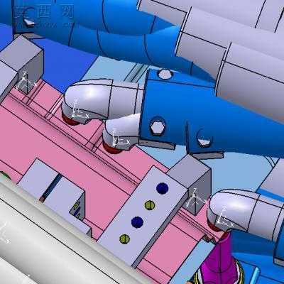 汽车前围板和前围板夹具总成 3D模型