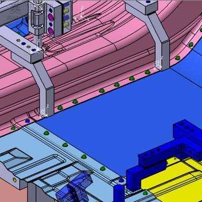 汽车前围板和前围板夹具总成 3D模型