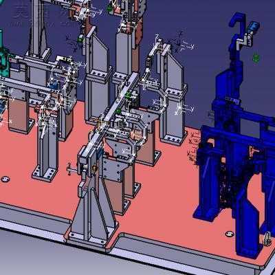 汽车前围板和前围板夹具总成 3D模型