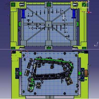 汽车左右后窗总成检具设计 3D模型